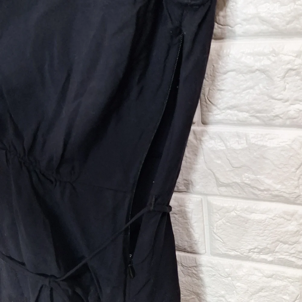 J. CREW Black Flutter Sleeve Peplum Top with Belt